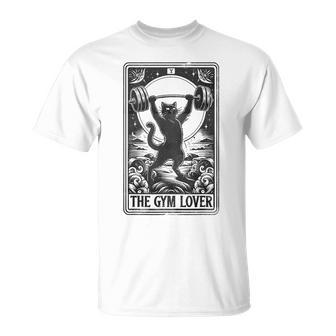 The Gym Lover Tarot Card Cats For Workout Fitness Fan T-Shirt - Seseable