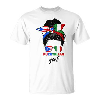 Half Italian And Puerto Rican Rico Italy Flag Girl For Women T-Shirt - Monsterry DE