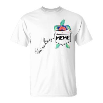 Happiness Is Being A Meme Sea Turtle Ocean Animal T-Shirt - Monsterry AU