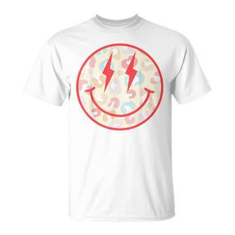 Happy Face Floral Preppy Aesthetic Smile Face T-Shirt - Monsterry UK
