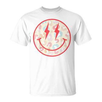 Happy Face Floral Preppy Aesthetic Smile Face T-Shirt - Monsterry AU