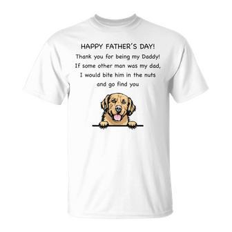 Happy Father's Day Thank You For Being My Daddy Dog Lovers T-Shirt - Monsterry
