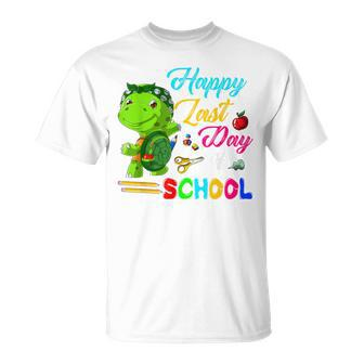 Happy Last Day Of School Turtle Students Teachers T-Shirt - Monsterry
