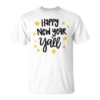 Happy New Year Yall Happy New Year Eve Family Matching T-Shirt - Thegiftio UK