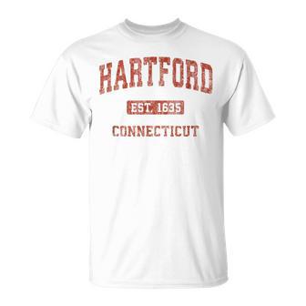 Hartford Connecticut Ct Vintage Athletic Sports T-Shirt - Monsterry DE