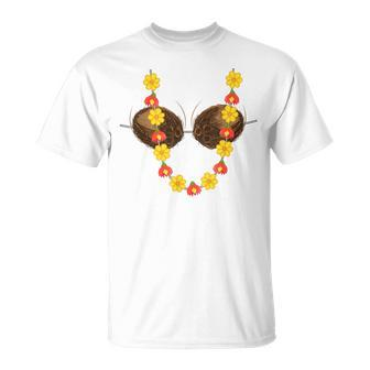Hawaiian Coconut Bra Cool Tropical Coco T-Shirt - Monsterry CA
