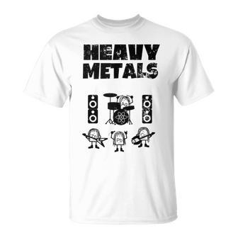 Heavy Metals Periodic Table Elements Rock Band T-Shirt - Monsterry
