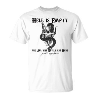 Hell Is Empty And All The Devils Are Here Shakespeare Meme T-Shirt - Thegiftio UK