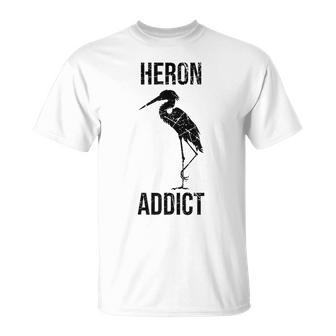 Heron Addict Pun Bird Watching T-Shirt - Monsterry AU