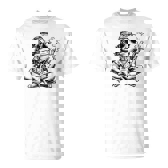 Hippie Frog Smoking Marijuana Frog Weed Smokers T-Shirt | Seseable UK