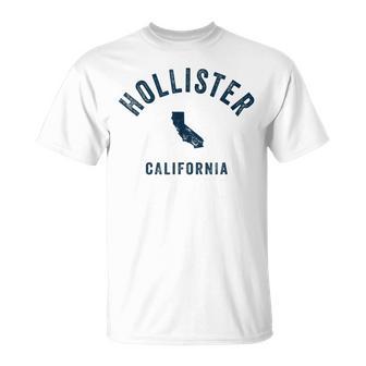 Hollister California Ca Vintage 70S Sports Navy Print T-Shirt - Monsterry