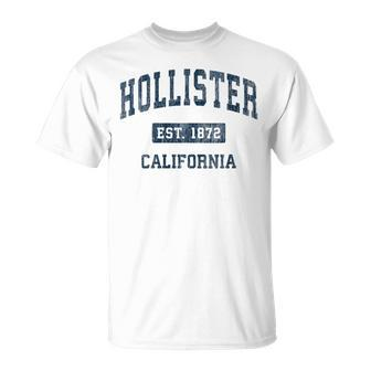 Hollister California Ca Vintage State Athletic Navy Style T-Shirt - Monsterry