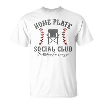 Home Plate Social Club Pitches Be Crazy Baseball T-Shirt - Thegiftio UK