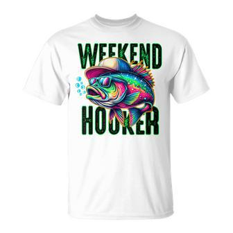 Weekend Hooker Tie Dye Bass Fish Dad Fishing Mens T-Shirt | Mazezy CA