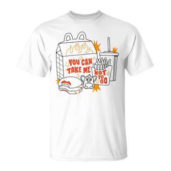 You Can Take Me Hot To Go Cheese Burger Lipstick T-Shirt - Monsterry UK