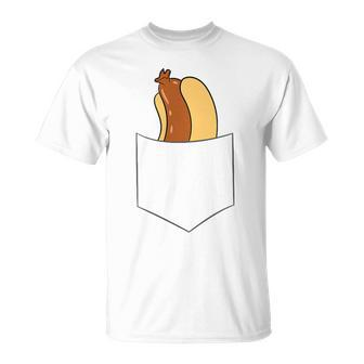 Hotdog In A Pocket Love Hotdog Pocket Hot Dog T-Shirt - Monsterry