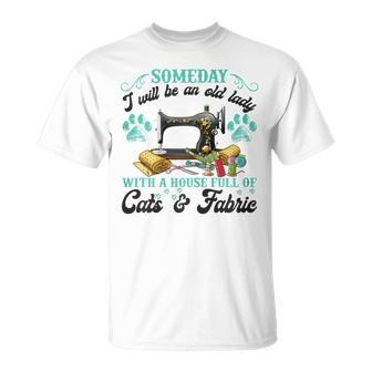 A House Full Of Cats And Fabric Quilting Lovers T-Shirt - Monsterry AU