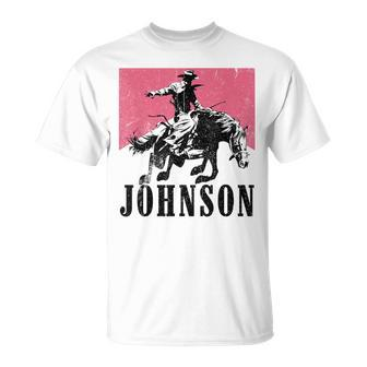 Howdy Cojo Johnson Western Style Team Johnson Family Reunion T-Shirt - Thegiftio UK