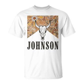 Howdy Cojo Johnson Western Style Team Johnson Family Reunion T-Shirt - Seseable