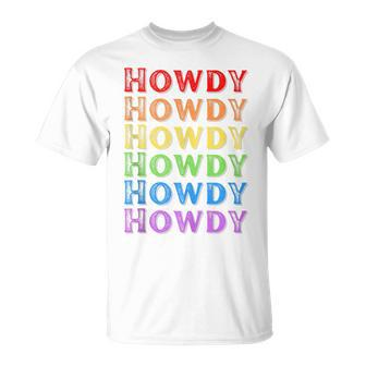 Howdy Gay Pride Flag Nashville For Lgbtq Tennessee Queer T-Shirt - Monsterry AU