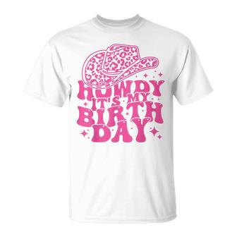 Howdy It's My Birthday Retro Western Cowgirl Cowboy Hat T-Shirt - Monsterry UK