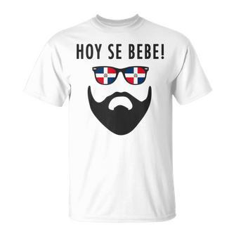 Hoy Se Bebe Dominican Republic Flag Beard T-Shirt - Monsterry