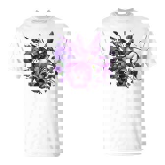 Hummingbird Holding Purple Ribbon Alzheimer Awareness Pansy T-Shirt | Seseable UK
