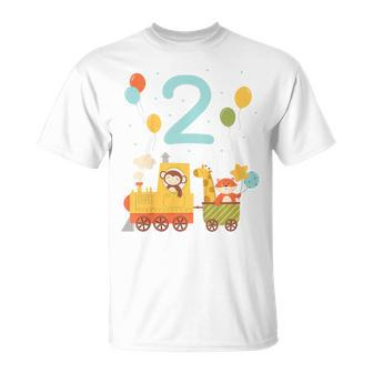 Ich Bin Zwei Jahre T-Shirt, Zweiter Geburtstag Junge Zug Motiv - Seseable