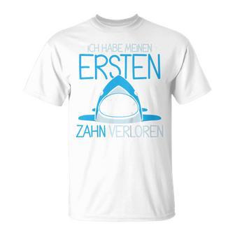 Ich Habe Meinen Ersten Zahn Verloren German Blue T-Shirt - Seseable