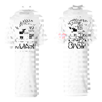 Ich Muss Nur Nach Norwegian Ich Muss Gar Nix Gray S T-Shirt - Seseable