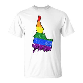 Idaho Gay Pride With Lgbt Flag Ada012a T-Shirt - Monsterry DE