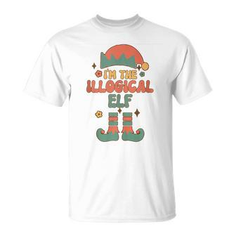 I'm The Illogical Elf Matching Team Squad Groovy Text T-Shirt - Monsterry AU