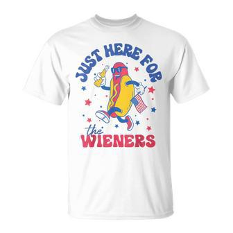 I'm Just Here For Wieners 4Th Of July Hotdog Women T-Shirt - Seseable