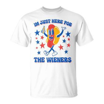 I'm Just Here For The Wieners 4Th Of July Hot-Dog T-Shirt - Monsterry AU