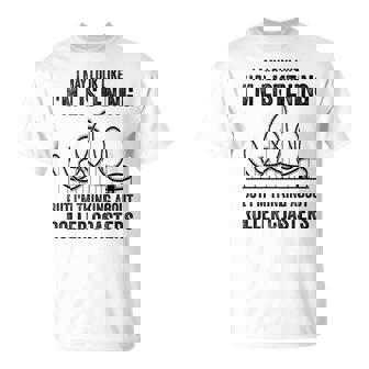 I'm Thinking About Roller Coasters Roller Coaster Lover T-Shirt - Thegiftio