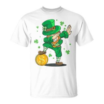 Irish St Patrick Day Dabbing Leprechaun Kid Toddler Boy T-Shirt - Seseable