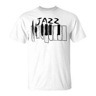 Jazz Lovers Jazz Piano Keys For Music T-Shirt - Monsterry UK