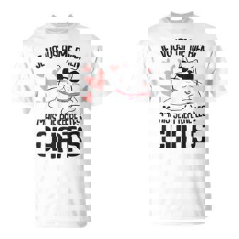 Je Vous Aime Bien Mais Je Préfère Les Chats Chat Humour T-Shirt - Cadeauxyz