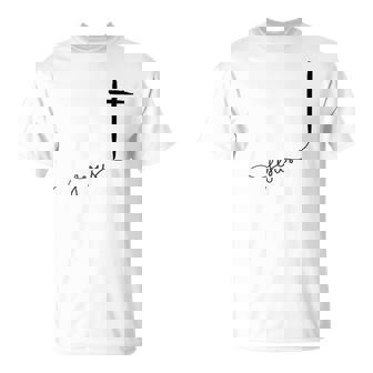 Jésus Avec Croix Chrétienne T-Shirt - Cadeauxyz