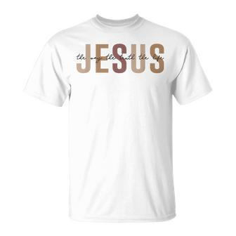 Jesus The Way Truth Life Bible Verse Christian T-Shirt - Seseable