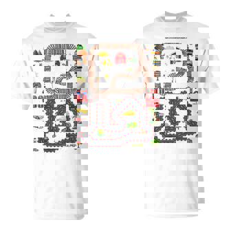 Juega A Los Coches Y Entrena En La Espalda De Papá En La Pista De Carreras De Coches Camiseta unisex - Regaloses
