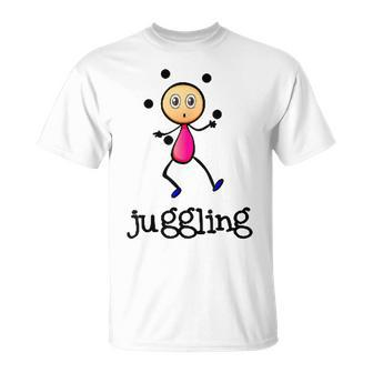 Juggling Stickman Sports Jugglers Juggle Circus Hobby T-Shirt - Monsterry AU