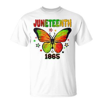 Junenth 1865 Butterfly African Black History Freedom T-Shirt - Monsterry