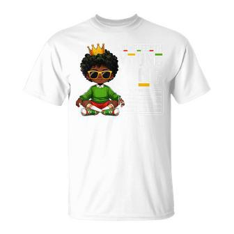 Junenth Black Young King Nutritional Facts Melanin Boys T-Shirt - Monsterry UK