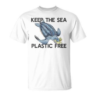 Keep The Sea Plastic Free Turtle With Bag Protect Earth Meme T-Shirt - Monsterry DE