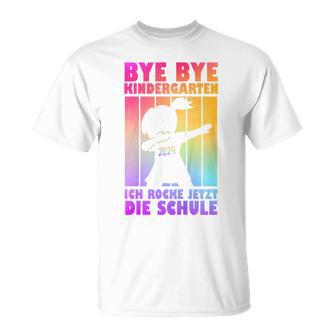 Kinder Bye Bye Kindergarten Ich Rocke Jetzt Die Schule T-Shirt - Geschenkecke