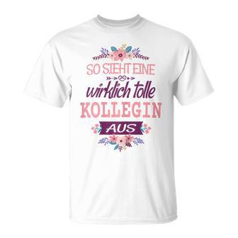 Kollegin Geburtstag Arbeitskollegin Arbeit Spruch Lustig T-Shirt - Geschenkecke