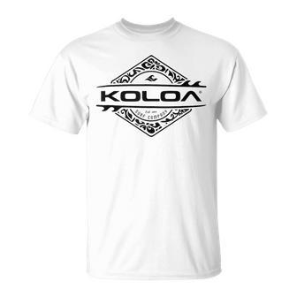 Koloa Surf Hawaiian Diamond Thruster Black Logo T-Shirt - Seseable