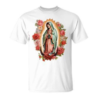 Our Lady Of Guadalupe Virgin Mary Mexican Faith Catholic T-Shirt - Seseable