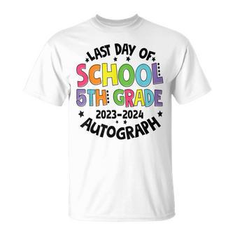 Last Day Of School Autograph 5Th Grade Graduation Boys Girls T-Shirt - Seseable